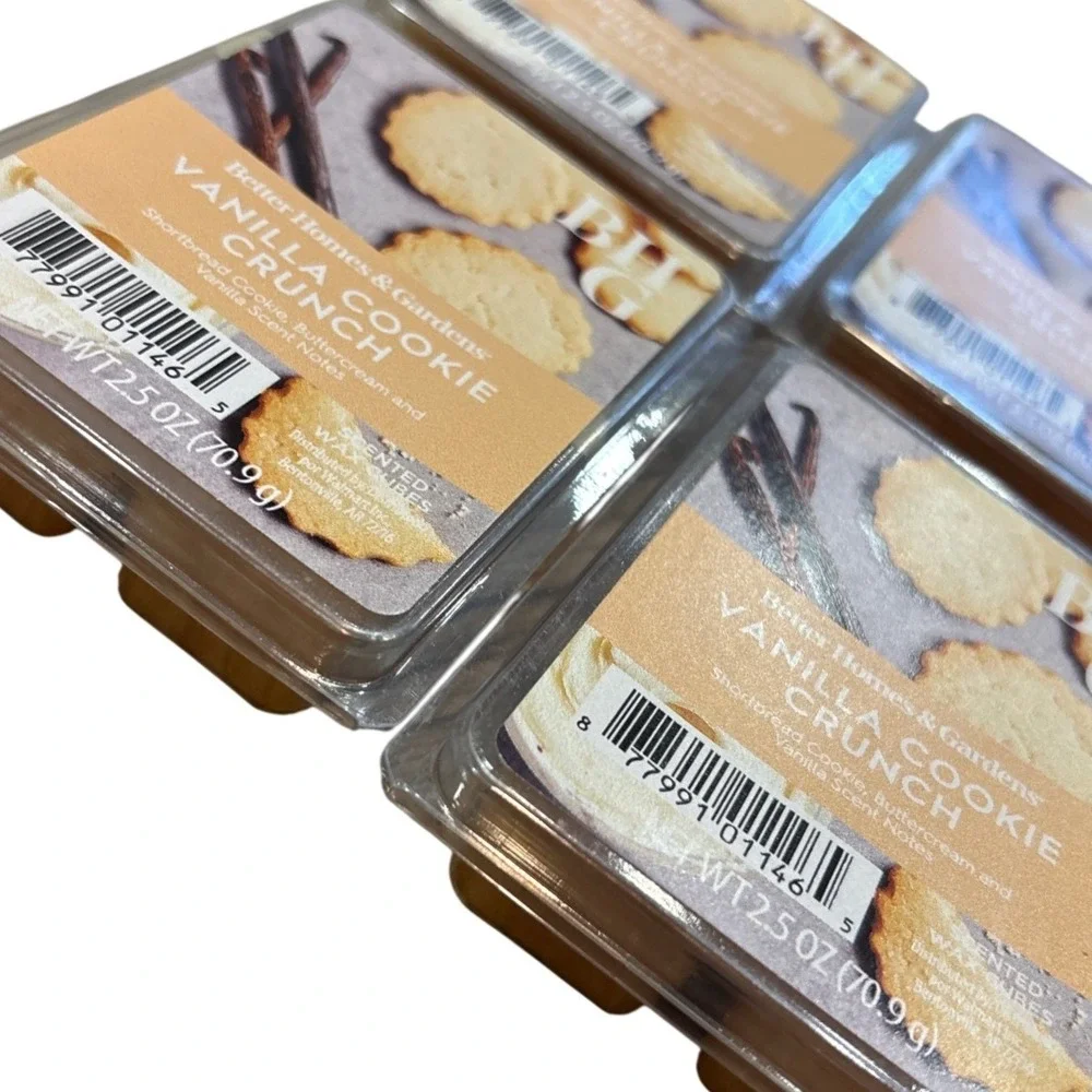 4 Pack Better Homes & Gardens Vanilla Cookie Crunch Scented Wax Melts 2.5oz Each - Picture 2 of 5